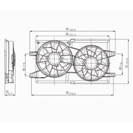 Radiator cooling fan assy