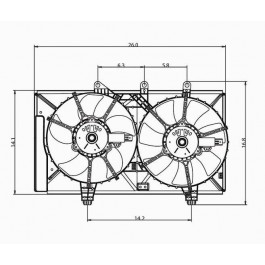 Radiator cooling fan assy