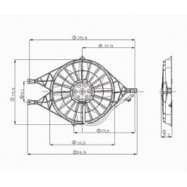 Radiator cooling fan assy