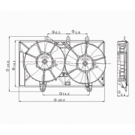 Radiator cooling fan assy