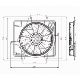 Radiator cooling fan assy