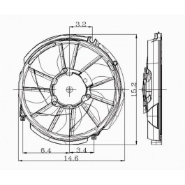 Radiator cooling fan assy