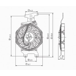 Radiator cooling fan assy
