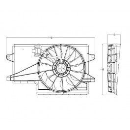 Radiator cooling fan assy