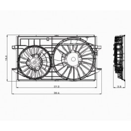 Radiator cooling fan assy