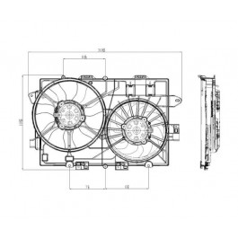 Radiator cooling fan assy