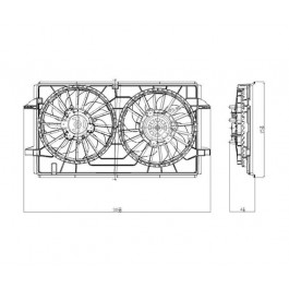 Radiator cooling fan assy