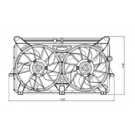Radiator cooling fan assy