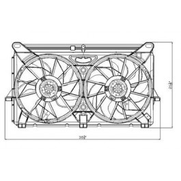 Radiator cooling fan assy