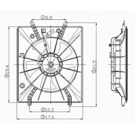 Radiator cooling fan assy