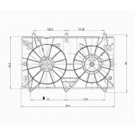 Radiator cooling fan assy