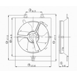 Radiator cooling fan assy