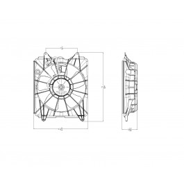 Radiator cooling fan assy