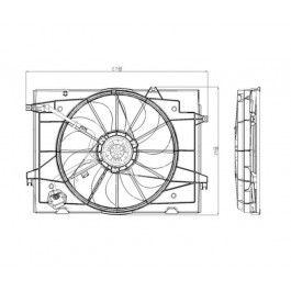 Radiator cooling fan assy