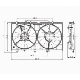 Radiator cooling fan assy
