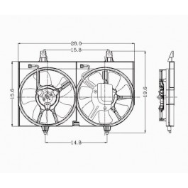 Radiator cooling fan assy