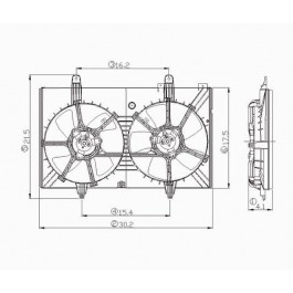 Radiator cooling fan assy