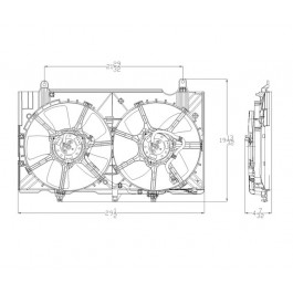 Radiator cooling fan assy
