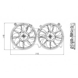 Radiator cooling fan assy