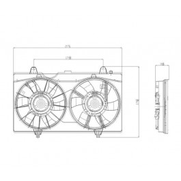Radiator fan/motor assembly