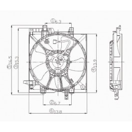 Radiator cooling fan assy