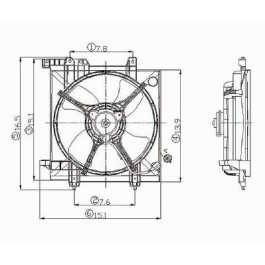 Radiator cooling fan assy
