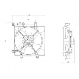 Radiator cooling fan assy