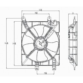 Radiator fan/motor assembly