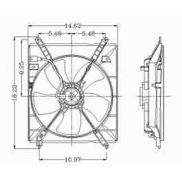 Radiator cooling fan assy
