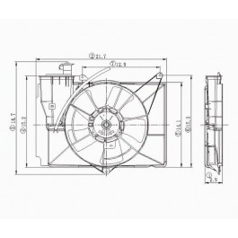 Radiator cooling fan assy