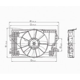 Radiator cooling fan assy