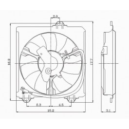 Radiator cooling fan assy