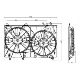 Radiator cooling fan assy
