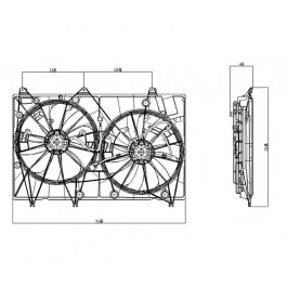 Radiator cooling fan assy