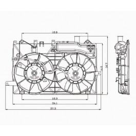 Radiator fan/motor assembly