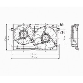 Radiator cooling fan assy
