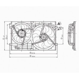 Radiator cooling fan assy