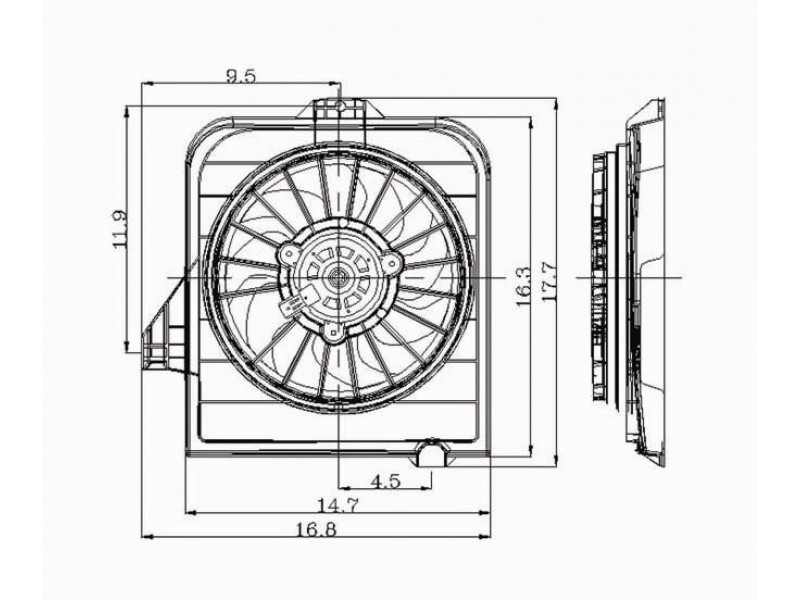 Radiator cooling fan assy
