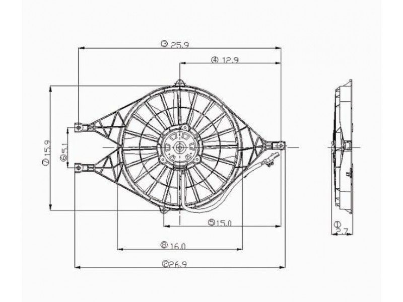 Radiator cooling fan assy