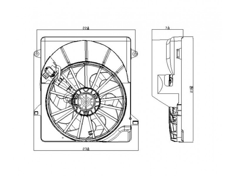 Radiator cooling fan assy