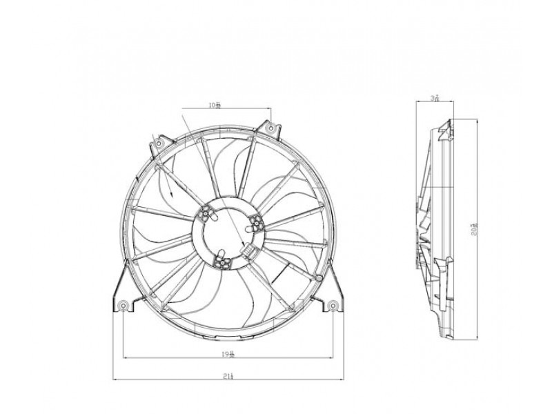 Radiator cooling fan assy