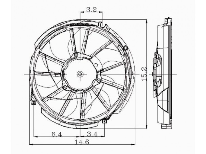 Radiator cooling fan assy