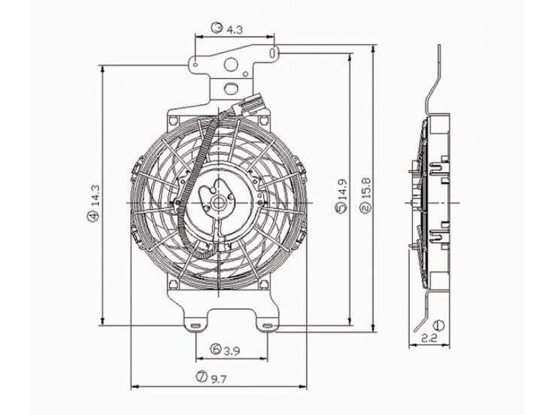 Radiator cooling fan assy