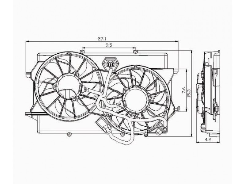 Radiator cooling fan assy