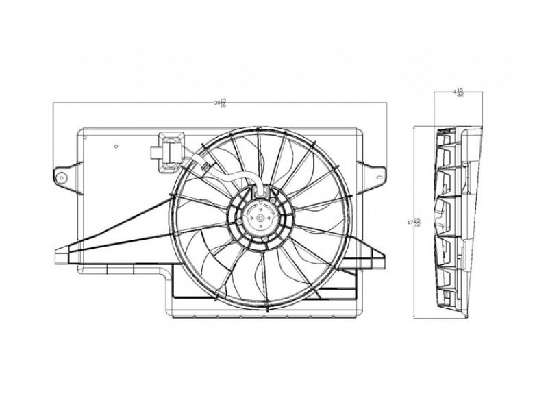 Radiator cooling fan assy