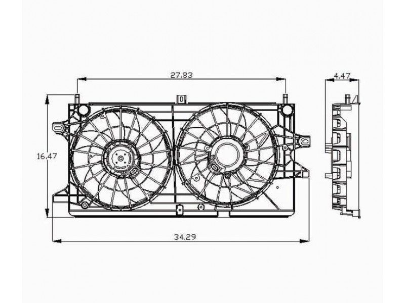 Radiator cooling fan assy