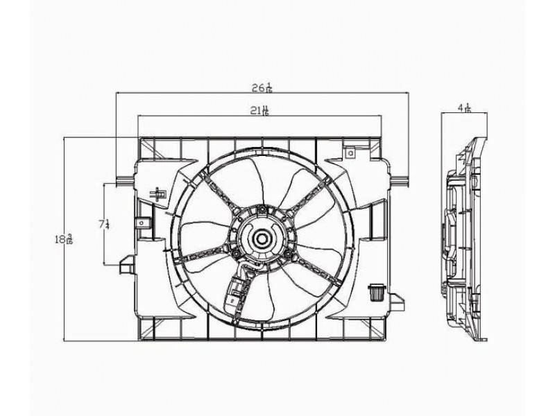 Radiator cooling fan assy