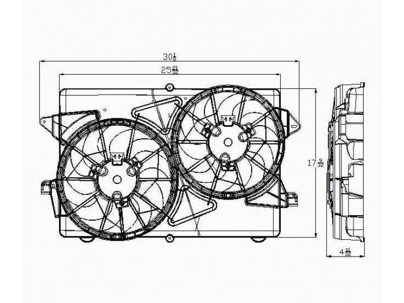 Radiator cooling fan assy