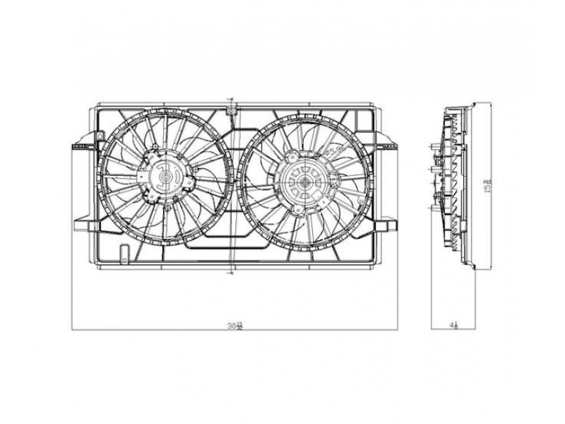 Radiator cooling fan assy