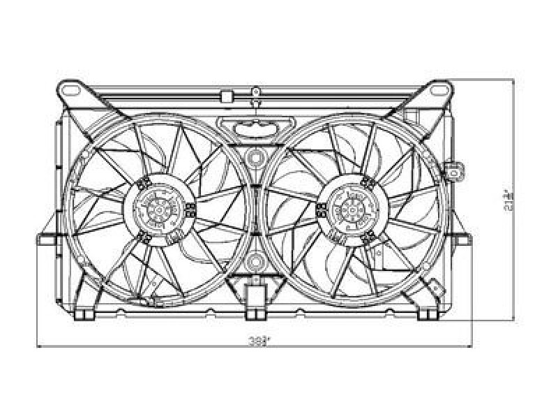 Radiator cooling fan assy